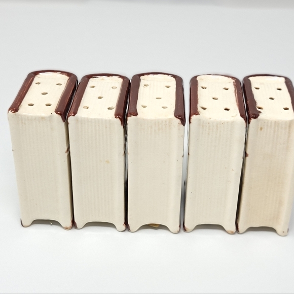 Vintage Spice Set 5 Book-Style Spice Containers Windmill Made in Japan - Picture 3 of 5